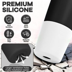 2 Pack Higher Silicone Boot for Owala Water Bottle 30oz & 40oz Black/White