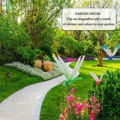 9Pcs 3D Fake Dragonfly Clips Clip on Dragonfly for Outdoors Garden Decor