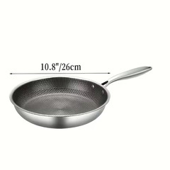 Stainless Steel 10 in Tri-Ply Fry Pan, 304 Grade Material, Non-Stick , PFOA Free