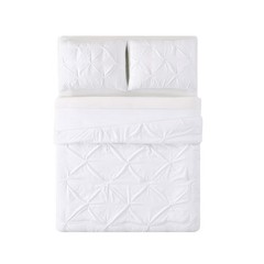 Twin XL Anytime Pleated Comforter Set White – My World