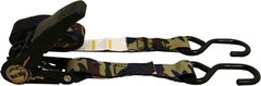 6′ Camo Ratchet Strap 400lb Load with Vinyl-Coated Hooks