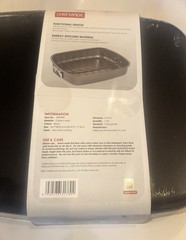 CHEFMADE Turkey Roasting Pan with V Rack, 17 Inch Deep Roasting Pan Non Stick!