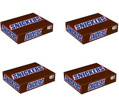 SNICKERS Singles Size woXwPC Chocolate Candy Bars 1.86 Ounce Bar 48 Count Box