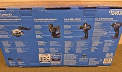 Kobalt 4 Tool Combo Kit 4-1/2″ Compact Circular Saw Sander Drill Driver Impact
