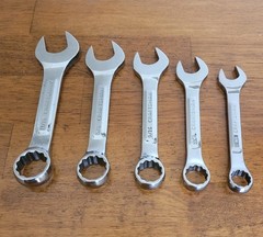 Craftsman VV STUBBY Short SAE 12-Point Combination Wrench Set of 5 Made in USA