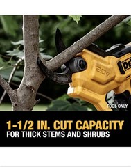 DEWALT DCPR320B 20V MAX Pruner Tool Only, LED Work Light, 1.5 in Cut Capacity
