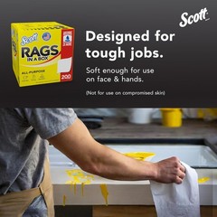 Scott Rags In A Box (75260), All-Purpose Towels, Large 9″x12″ Paper Towel, Pop