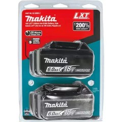 Makita BL1860B-2 18V 6.0Ah Integrated LED LXT Lithium-Ion Battery – 2 Pack