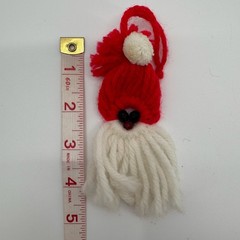Vtg Handmade Crochet Christmas Ornaments LOT of 4 Santa Stocking Holiday Decor