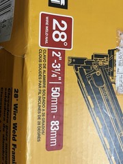 BOSTITCH BTF83WW 3.25″ 28-Degree Pneumatic Top Load Wire Weld Framing Nailer