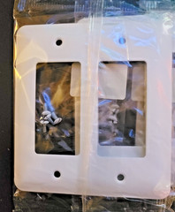 4 PK Mulberry 75402 2-Gang Decora Princess WRINKLE WHITE GFCI/Rocker Wall Plate