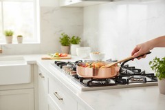 Mauviel M’Heritage M’150 CI Copper Saute Pan With Cast Iron Handle, 1.8-Qt