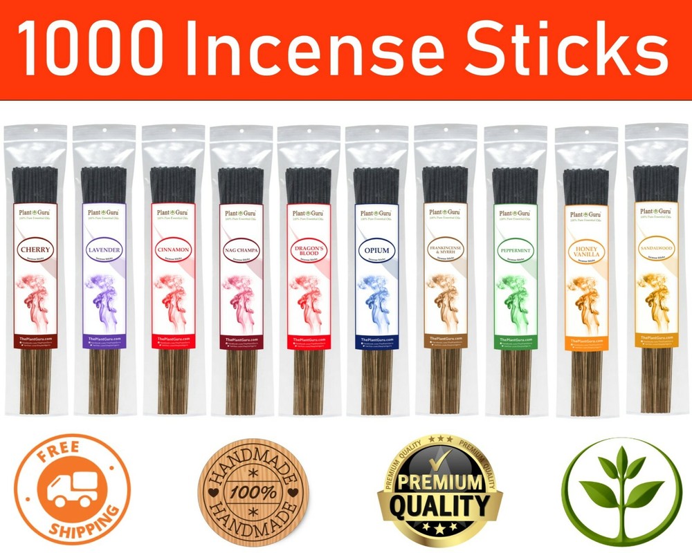 Incense Sticks Bulk 1000 Variety Pack Set Mix Hand Dipped Handmade Wholesale Lot