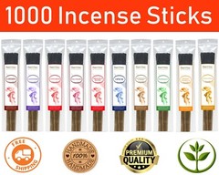 Incense Sticks Bulk 1000 Variety Pack Set Mix Hand Dipped Handmade Wholesale Lot