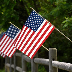 12 x 18 American Stick Flag large size with 30″x3/8″ Wood Staff Heavy duty