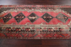 Vintage Pink Traditional Area Rug 5×11 Hand-knotted Wool Geometric for Any Room