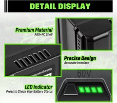 1X 60V 3.5Ah for Greenworks Pro 60V Max Li-Ion Battery LB60A00 LB60A02 LB60A03
