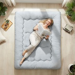 4-Inch Floor Mattress,Japanese Tatami Futon Mattress w/Removable Cover,Roll Up