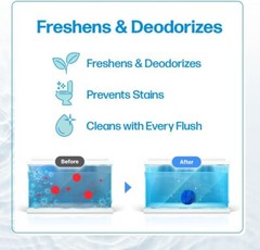 Disposable Toilet Bowl Cleaners(15-300 Tablets) Odor Eliminator, Fresh Scent