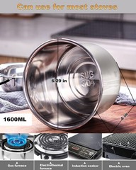 Double Boiler Pot Set, Stainless Steel Melting Pot with Silicone Spatula