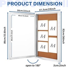 36x24in Weatherproof Outdoor Bulletin Board SWANCROWN