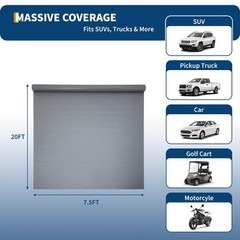 7.5×17/7.5×25/8×20 FT Garage Floor Mat, 2mm Thickened PVC Non-Slip Flooring Roll