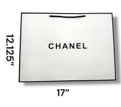 New Chanel Classic White Black SM Shopping Gift Bag 17” x 12.125” x 5”