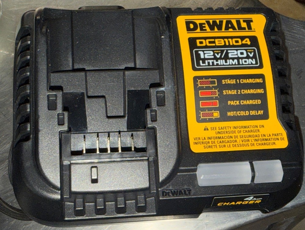 DEWALT DCB1104 12V & 20V Volt MAX Li-Ion 4 Amp Battery Charger – NEW O.B