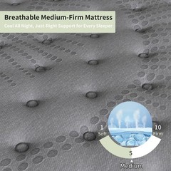 12/14 Inch Gel Memory Foam Hybrid Spring Mattress Twin Full Queen King In a Box