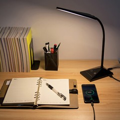 Dimmable LED Desk Table Lamp with USB Charging Touch Control USB Table Base Lamp