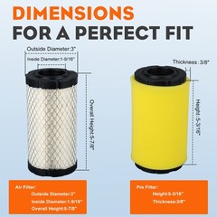 Air Oil Filter Kit For Briggs & Stratton 793569 793685 842921 OHV 331877 Engine