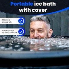 The Cold Pod Cold Plunge Tub – 88 Gallons, Solid Black, Nylon & PVC