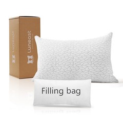 Memory Foam Pillows for Sleeping Adjustable Bamboo Blend Queen Size 18X28 in