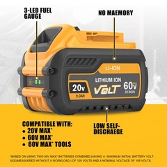 2Pack 12.0AH DCB609-2 For DEWALT DCB612 20V/60V MAX FLEXVOLT Lithium-Ion Battery