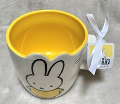 NEW Miffy Bunny Rabbit White & Yellow Large 18oz Stoneware Coffee Mug