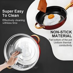 12pcs Stainless Steel Cookware Set – 6 Nonstick Pots & Pans with Matching Lids