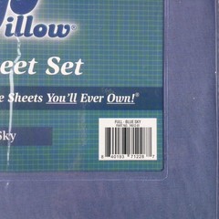 MYPILLOW PERCALE FULL SIZE BED SHEETS – 4 PC in BLUE SKY – NEW