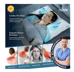 Nuzzle Cooling Adjustable Pillow for Side Queen Size (Set of 2), White