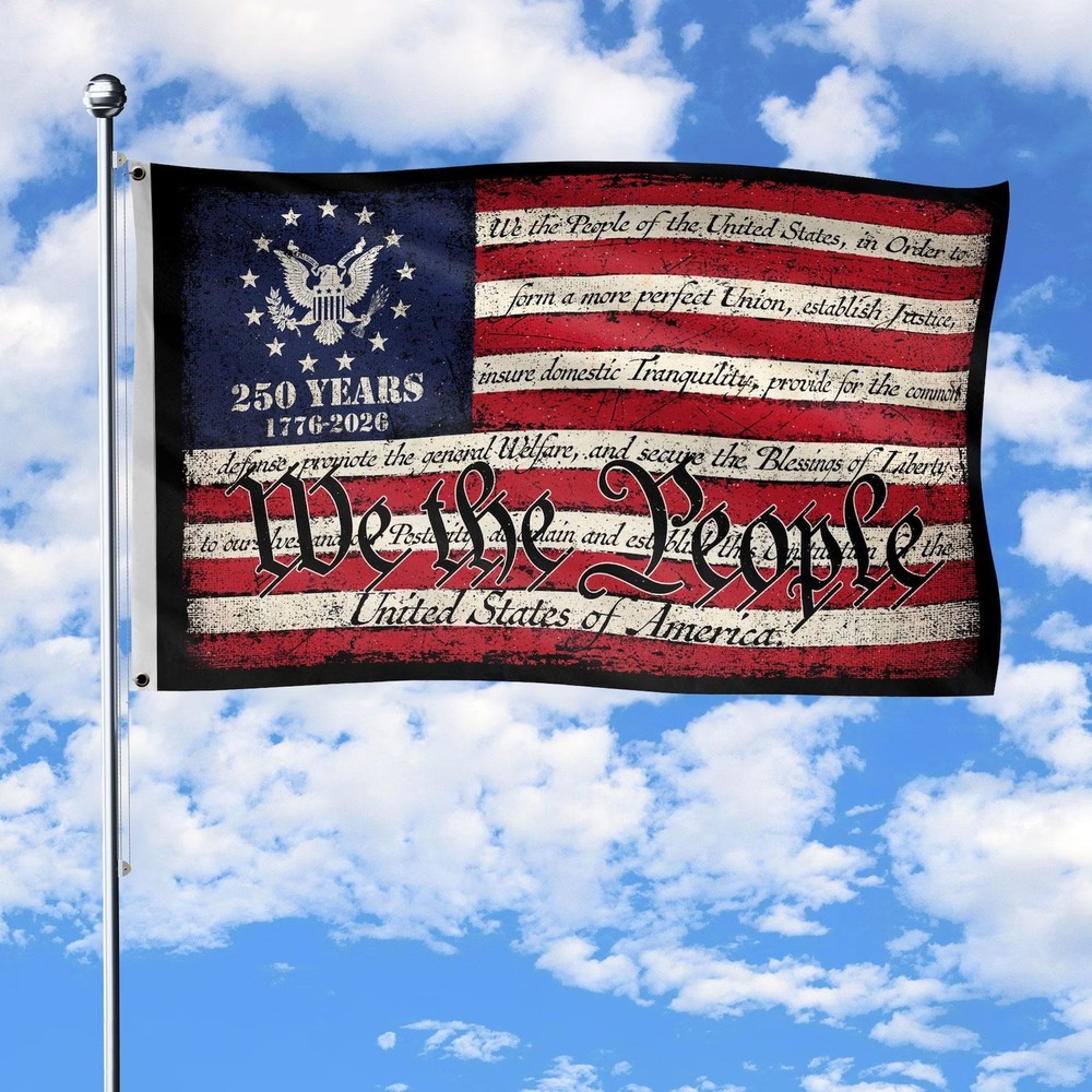250 Years Anniversary Freedom 4th July Eagle US Flag (24*36 /36*60/ 48*72 Inch)