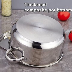 NEW Thickened Stainless Steel 15-Piece Cookware Set with Lids,Pots and Pans Kits