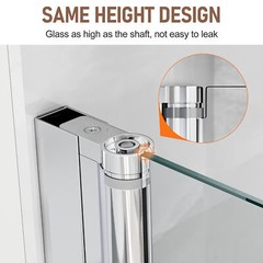 SUNNY SHOWER 26-36″ x72″ Pivot Shower Door Frameless 1/4″ Glass Panel