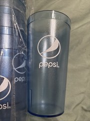 Set of 6 Pepsi Restaurant Blue Plastic Tumblers Cups 16oz NEW!!!