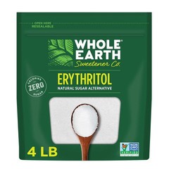 Whole Earth Erythritol Zero Calorie Sweetener, 4 Lb. Bag