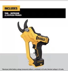 DEWALT DCPR320B 20V MAX Pruner Tool Only, LED Work Light, 1.5 in Cut Capacity