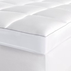 King Premium Cooling 4″ Dual Layer Memory Foam Mattress Topper – Casaluna