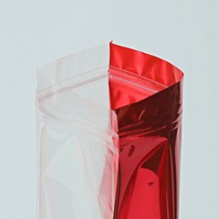 50/100/500 Red Mylar Foil Clear Window Resealable Stand Up Bags Zipper Pouch