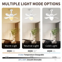 1-4PCS 2 In 1 E27 Ceiling Socket Fan 30W Dimmable LED Light Remote Control