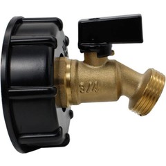 275-330 Gallon IBC Tote Water Tank Adapter 2″ Brass Fittings Valve Connector US