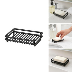 Creative Home Rust Resistant Metal Wire Soap Dish Black 3.1 X 4.4 In 66175