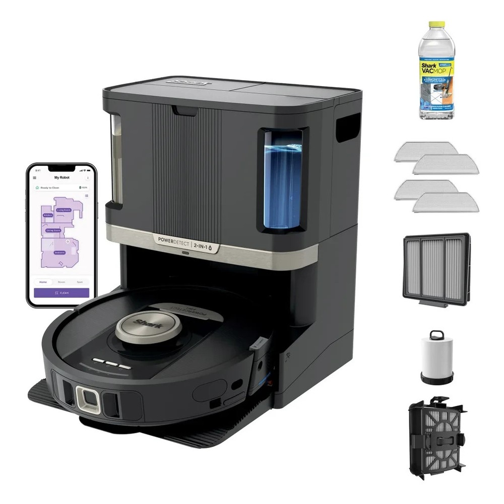 Shark PowerDetect 2-in-1 Robot Vacuum Mop NeverTouch Pro Self-Cleaning UR2850ZE